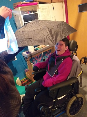 Manuel during a Literacy session in Multisensory Room were we tackled the topic of Winter