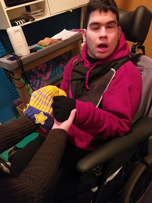 Manuel during a Literacy session in Multisensory Room were we tackled the topic of Winter